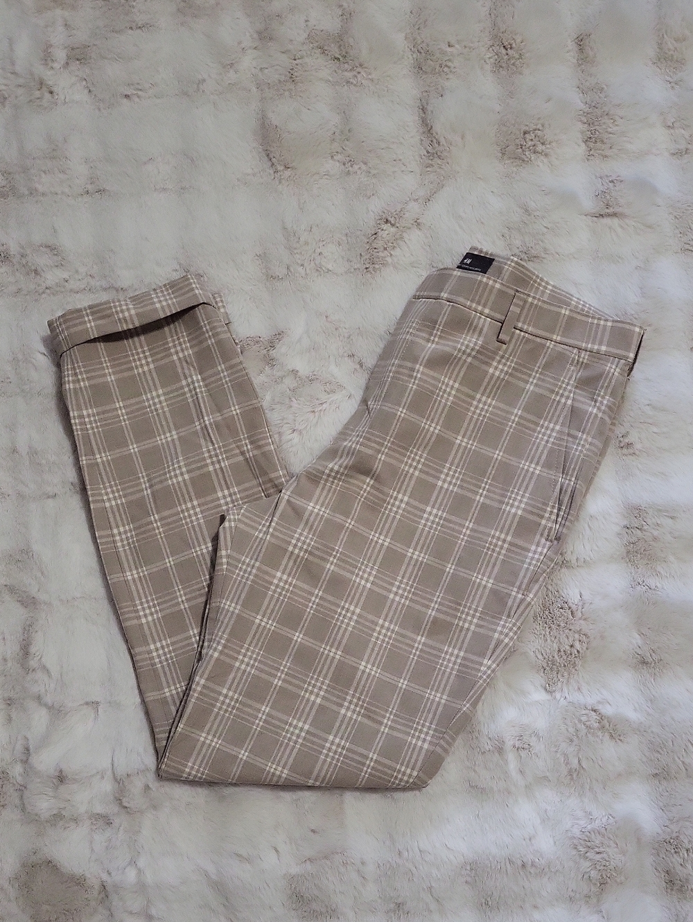 Men's H&M Skinny Fit Plaid Casual/Dress Pants